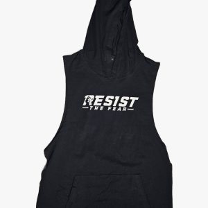 High quality cotton bodybuilding, muscle cut off, sleeveless gym tank top with hood